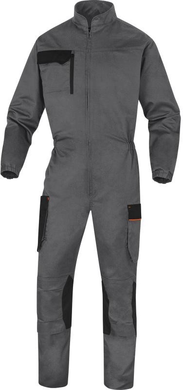 Delta-Plus M2CO3 - kombinezon roboczy poliestr/bawełna, gumka w talii po bokach, 9 kieszeni - 1 na miarkę, 65% poliester, 35% bawełna, 245 g/m - 3 kolory - S-5XL