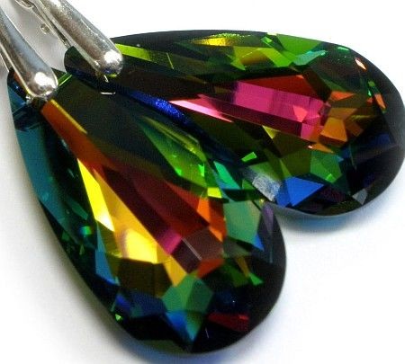 Swarovski OKAZJA KOLCZYKI DŁUGIE SREBRO VM