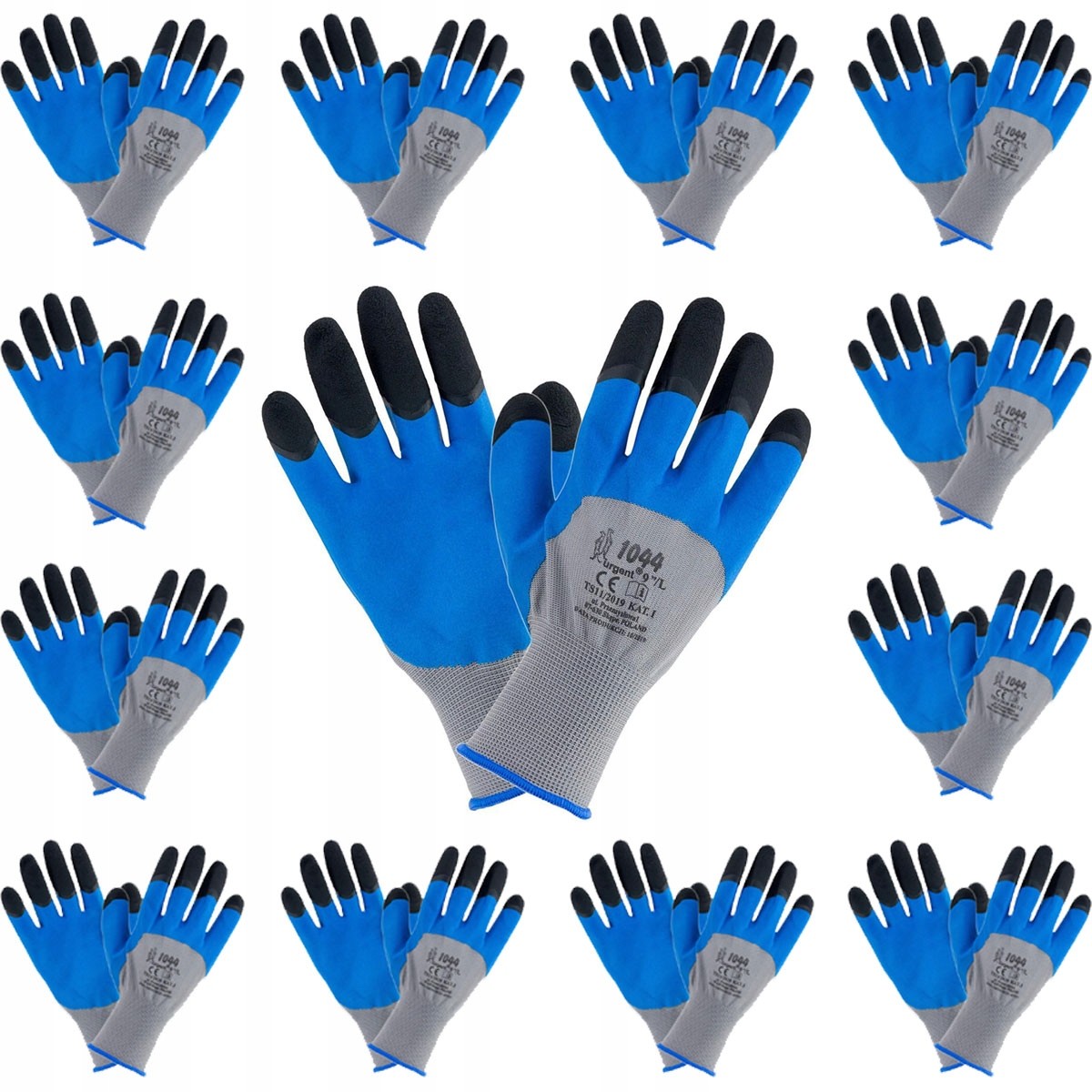 Urgent 12 x Rękawice robocze 1044 rozmiar 9 / L