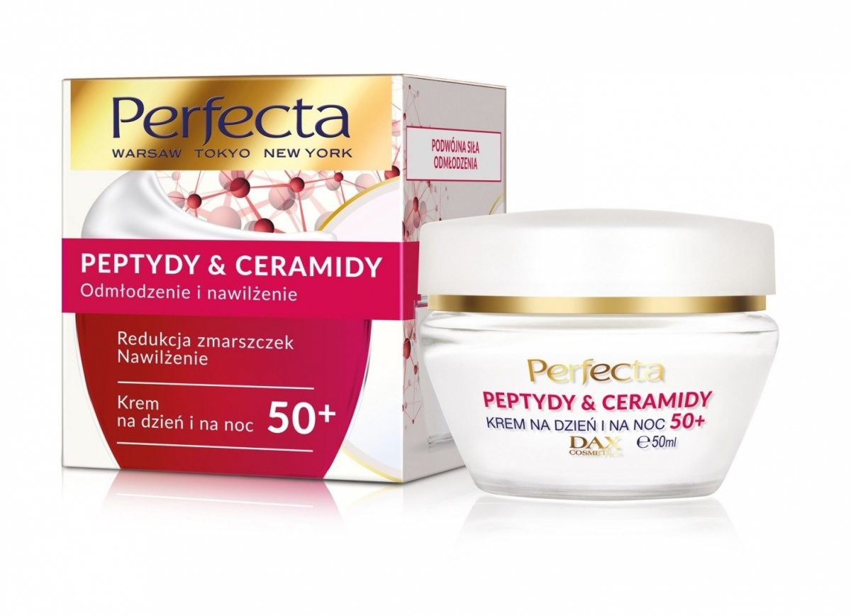 Perfecta DAX Peptydy & Ceramidy 50+ Krem na dzień i noc Redukcja zmarszczek i nawilżenie 50ml 114939