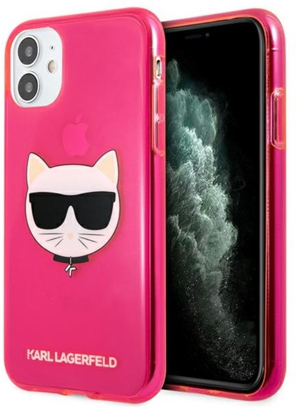 Karl Lagerfeld Choupette Head - Etui iPhone 11 (Fluo Pink) 10_20464