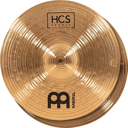 Meinl Cymbals Cymbals HCS Bronze 15 cali (38,10 cm) Hihat talerz na perkusję para B8 brąz, tradycyjne wykończenie (HCSB15H) HCSB15H