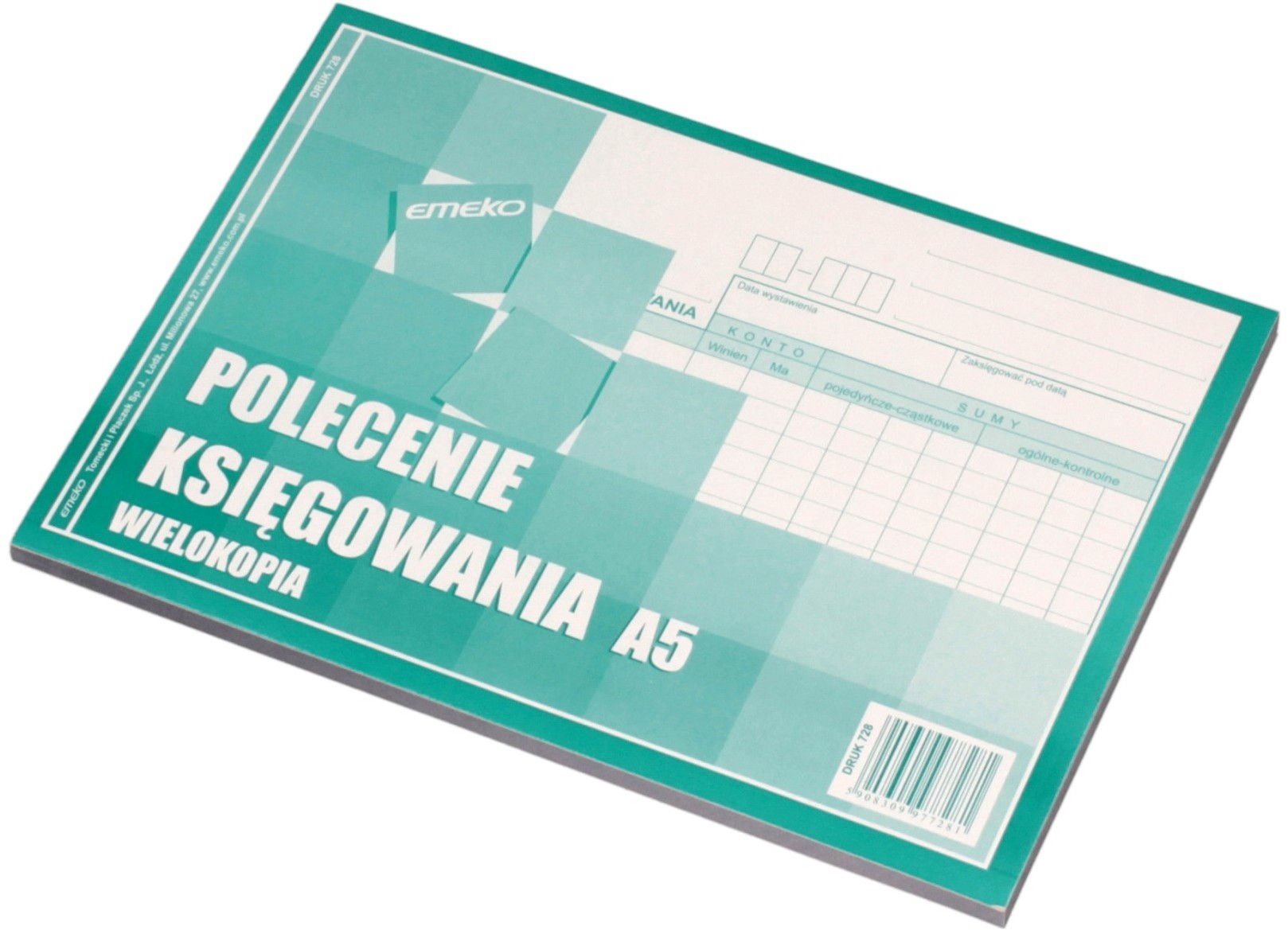 Emeko Polecenie księgowania A5 728
