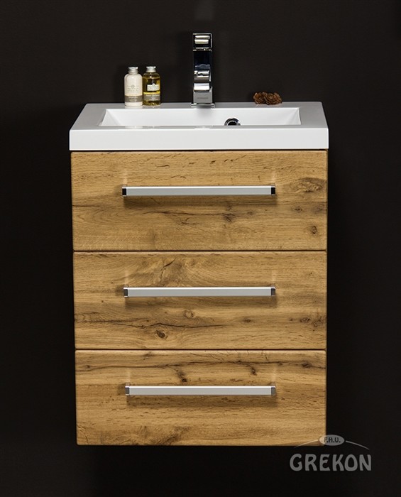 Gante Szafka łazienkowa wisząca z umywalką 50/39/3 seria Fokus NE FKS-NE-U50/39/3 Clever