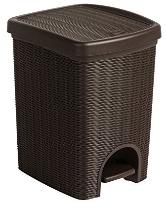 Stefanplast Stefan Plast 30801 kosz na śmieci, o wyglądzie rattan z tworzywa sztucznego, 31 x 27,5 x 39 cm 30801