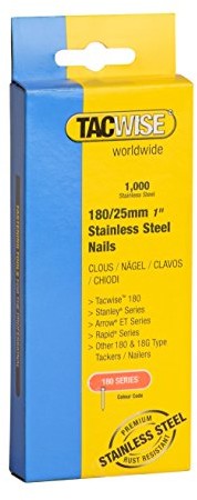 Tacwise tacwise gwoździe 180/25 MM, 1000 sztuk ze stali nierdzewnej, 1066 1066