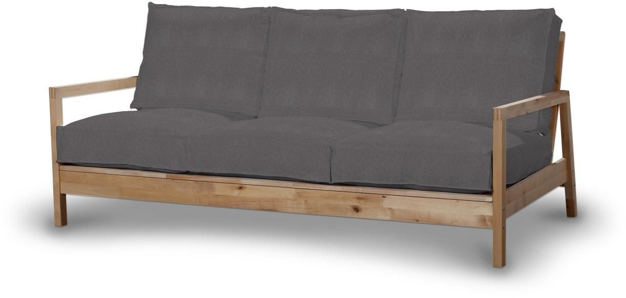 Dekoria Pokrowiec na sofę Lillberg 3-osobową nierozkładaną grafitowy Sofa Lillberg 3-osobowa Etna 626-705-35