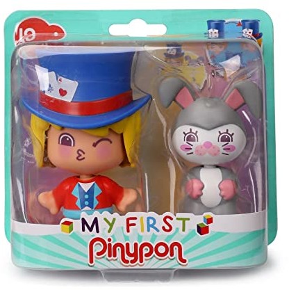 First My Pinypon My Pinypon- Wizard and Bunny, 2 Mini figurki z 3 różnymi twarzami i wymiennymi częściami ciała, 700017040, Wielokolorowy 700017040