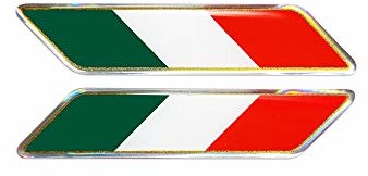 Quattroerre Naklejka 3D Włoska flaga Przechylana 482