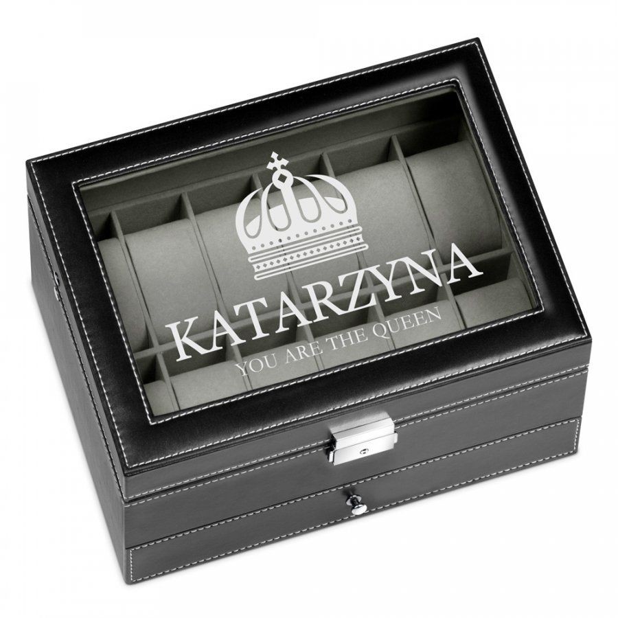 Murrano Szkatułka na Zegarki i Biżuterię GRAWER Queen SZKT-ZG-BIZ-013
