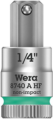 Wera 05003388001 8740 A HF Całkowicie stalowe cyklop bitnuss napęd z funkcją uchwytu, 1/4