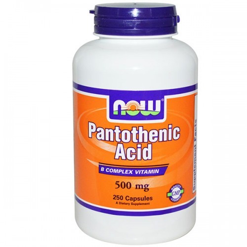 Now Foods Foods, kwas pantotenowy, 500 mg, 250 kapsułek