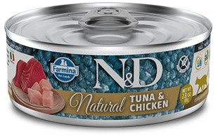 FARMINA FARMINA N&D Cat Natural Tuna & Chicken 80 g mokra karma dla kota