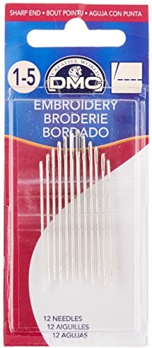 DMC Embroidery hand Needles-size 1/5 12/PKG 1765-1/5