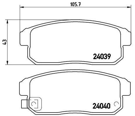 BREMBO Zestaw klocków hamulcowych, hamulce tarczowe P 49 035