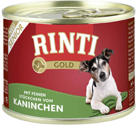 Rinti Gold Senior Królik i ryż 12x185g