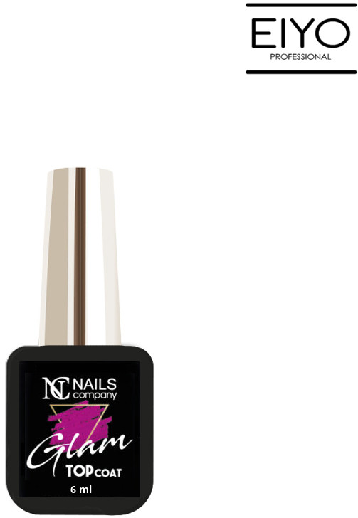 NAILS COMPANY GLAM TOP COAT PINK Nails Company 6 ml - bez przemywania