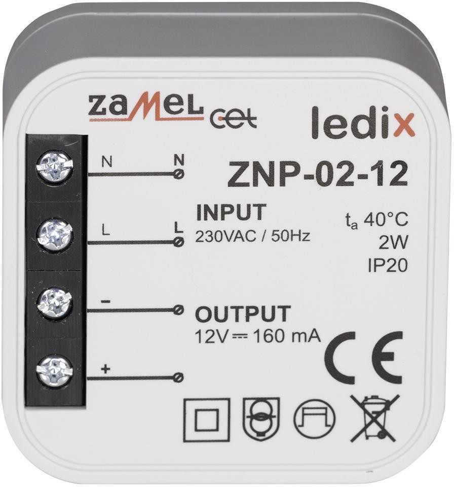 Zamel Ledix zasilacz dopuszkowy ZNP-02-12 LDX10000026 LDX10000026
