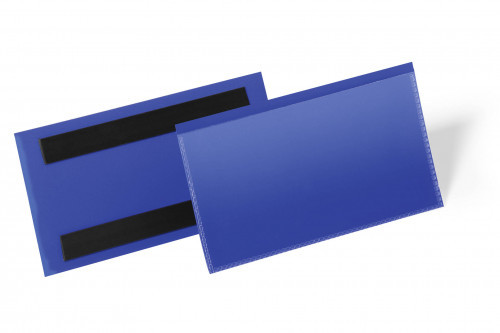 DURABLE Kieszeń Magazynowa Magnetyczna 150x67mm Niebieska 50szt 1742 07 DU1528-1