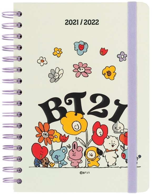 BT21 Line Friends BT21 - Kalendarz / Planner szkolny 2021/2022 (biały) AGESVA52106