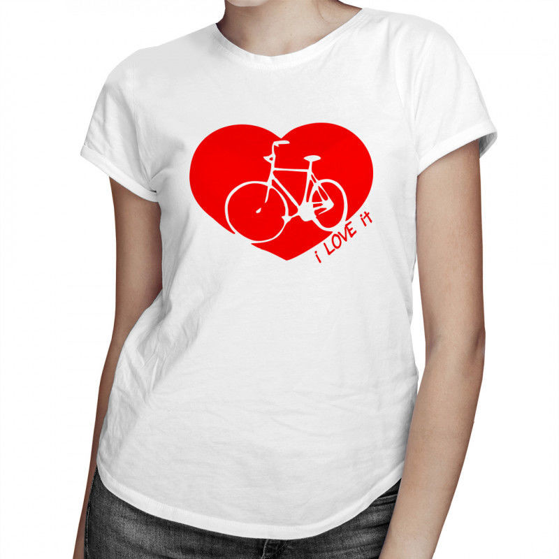 I Love It (my bike) - damska koszulka z nadrukiem 8521