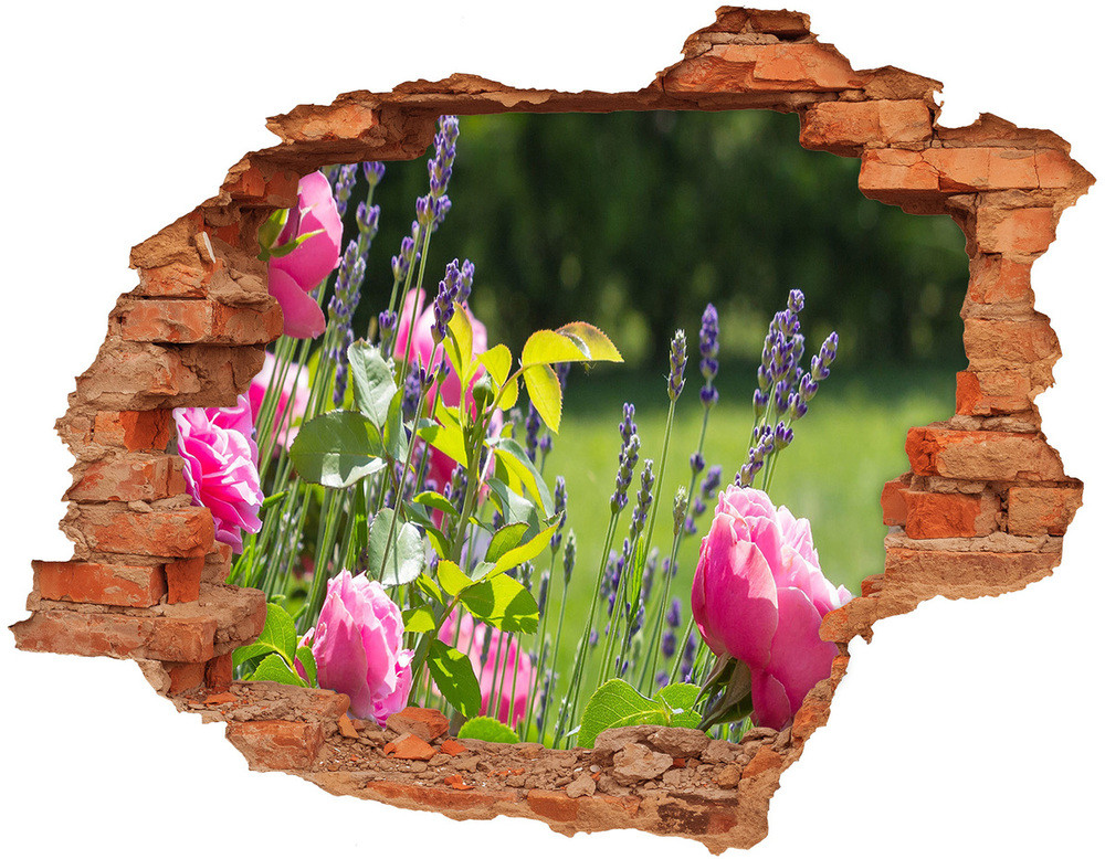 Wallmuralia.pl Samoprzylepna dziura na ścianę Dzika róża