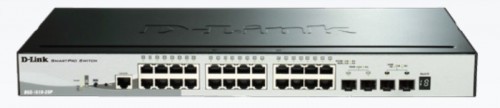 D-Link 28-Port Gigabit Stackable SmartPro PoE Switch including 2 SFP ports and 2 x 10G SFP+ ports DGS-1510-28P