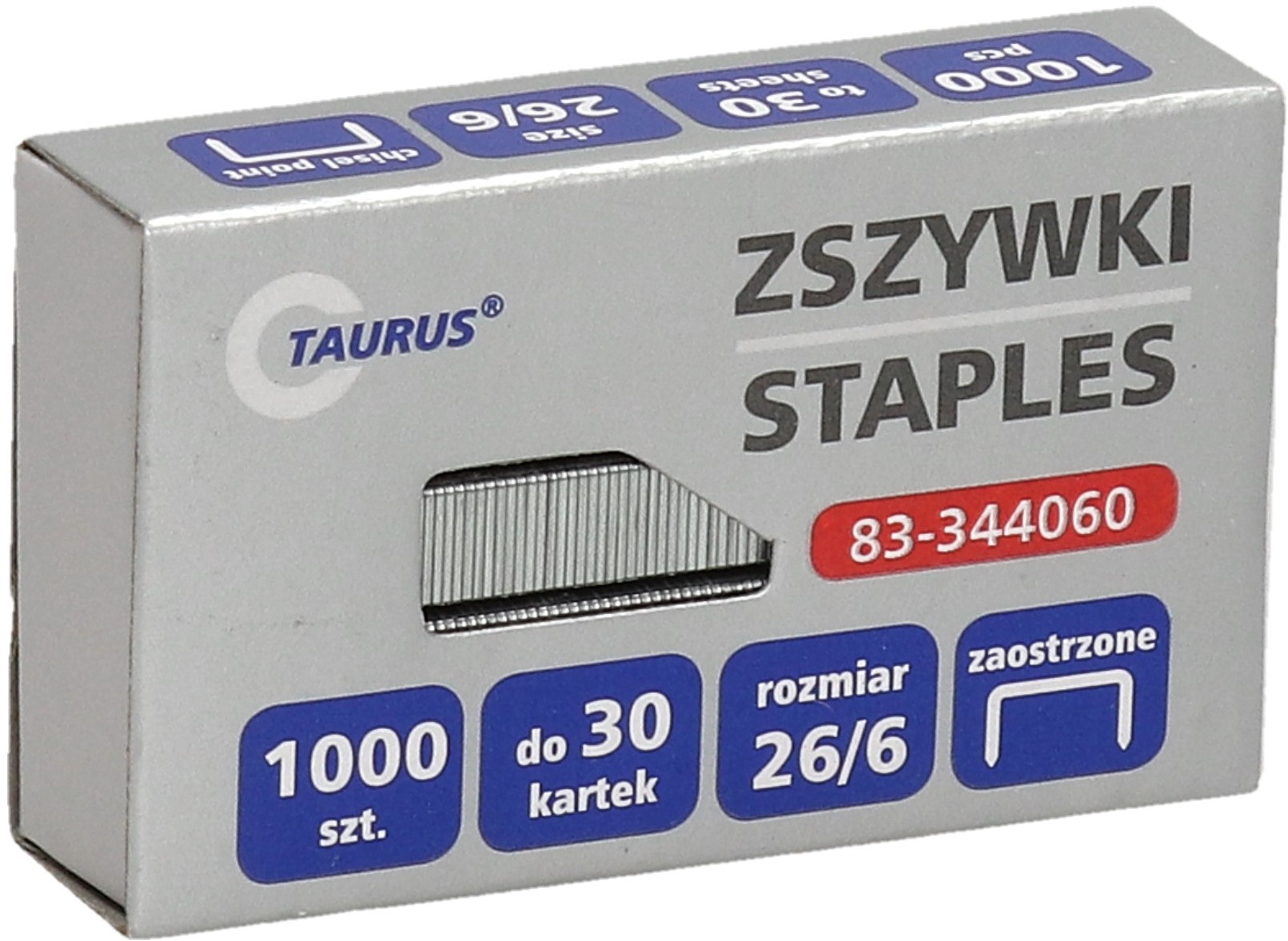 TAURUS Zszywki 26/6 cynkowe (1000)