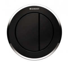 Geberit 116.056.KM.1 Przycisk uruchamiający podtynkowy do WC SIGMA 8 cm dwudzielny pneumatyczny ręczny TYP 10 116.056.KM.1 czarny chrom