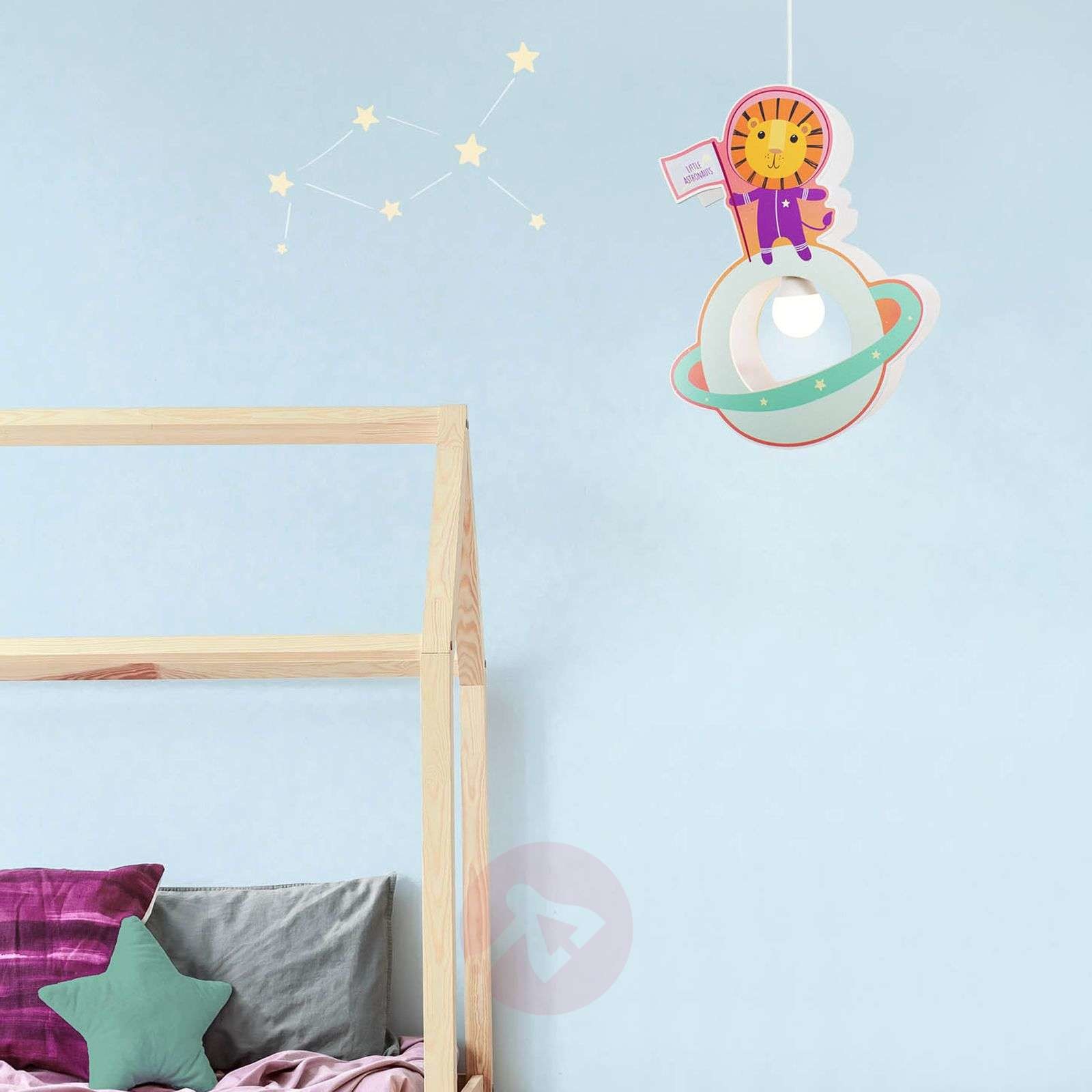 ELOBRA Lampa wisząca dziecięca Little Astronauts Lew