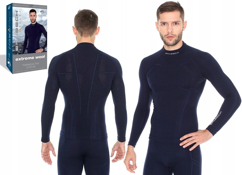 Brubeck Męska Koszulka Wełna Merino Extreme Wool