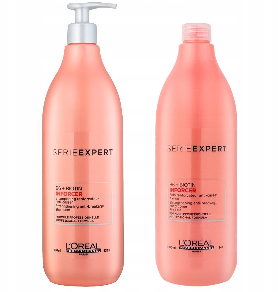 Loreal Inforcer Osłabione szampon 980ml odżywka 1L