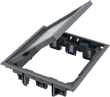 Kontakt Puszka-podłogowa-12x-K45-lub-6x-SIMON500-z-pokrywą-12mm-szary FB34012/1