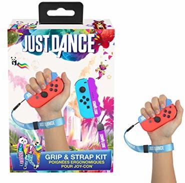 Nintendo Subsonic SA5506 Just Dance 2019 uchwyt i pasek ergonomiczne uchwyty z uchwytami do Switch JoyCon Controller Purple/niebieski (3701221700294)