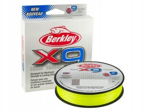 Berkley Plecionka X9 Braid Fluo Green 0.10mm 300m