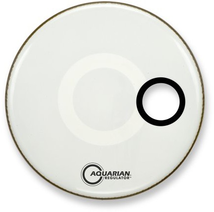 Aquarian aquarian regulator 46 cm (18 cale) Bass Drum sierść z małym rezonans otworów, biały ARSM18WH