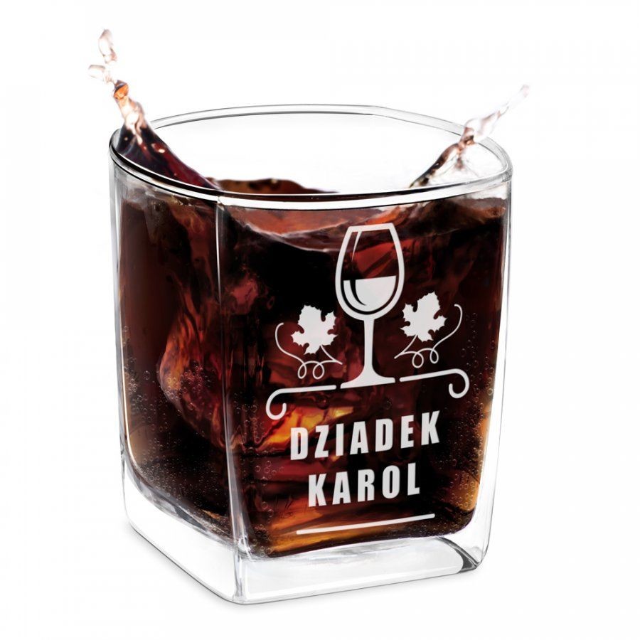 Murrano Szklanka do Whisky Grawer dla Dziadka SZC-005
