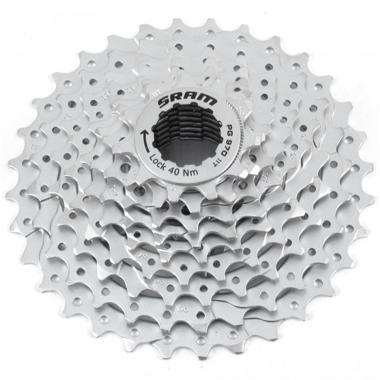 SRAM Kaseta PG-970 srebrny / Ilość biegów: 9 / Stopniowanie: 11-34 SA200394