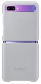 Samsung Obudowa dla telefonów komórkowych Leather Cover pro Galaxy Z Flip EF-VF700LSEGEU) Srebrny