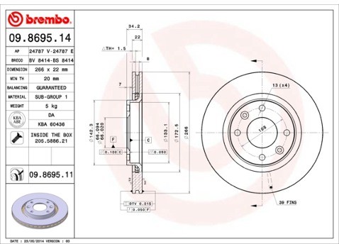 BREMBO 09.8695.11