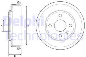 DELPHI Bęben hamulcowy BF554 BF554