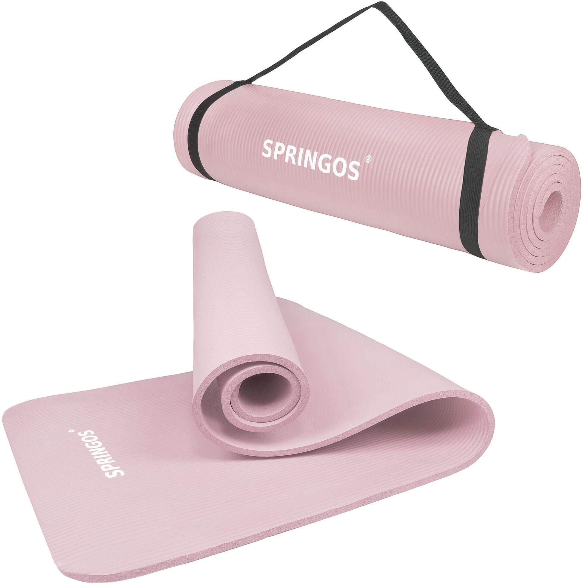 Springos Uniwersalna mata do ćwiczeń 183 cm ciemny różowy YG0040