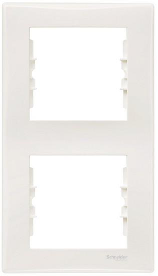 LEDart 2-krotna pionowa - Schneider Electric SEDNA SDN5801123, kolor kremowy