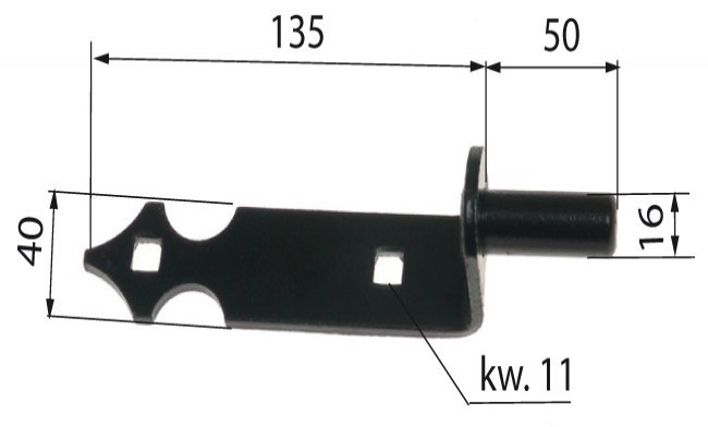 Hak do zawiasy pasowej 60/80/100/120 przykręcany