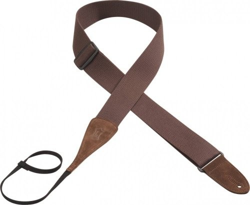 Levy's Leathers levy kroki mc8abrn gitara pasek z tkaniny bawełnianej 2 cale/5,08 cm płyta z pętlą na głowicę brązowy
