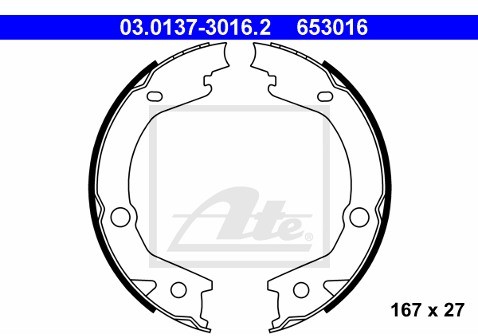 ATE SZCZĘKI HAM 03.0137-3016.2 HYUNDAI TUCSON 2.0 10-10/ KIA SPORTAGE 2.0I 08- 03.0137-3016.2