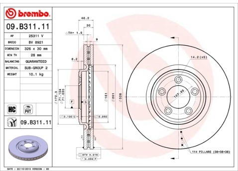 BREMBO 09.B311.11