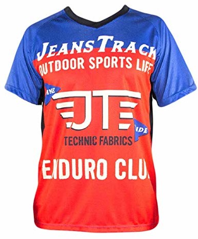 Jeanstrack Jeanstrack Enduro Extr koszulka techniczna MTB, uniseks dorośli, unisex_dorośli, 136, czerwona i niebieska, XL 136