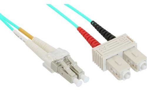 InLine 88642O LWL Duplex Cable (LC wtyczka do wtyczki SC, OM3, 2 m) 4043718125548