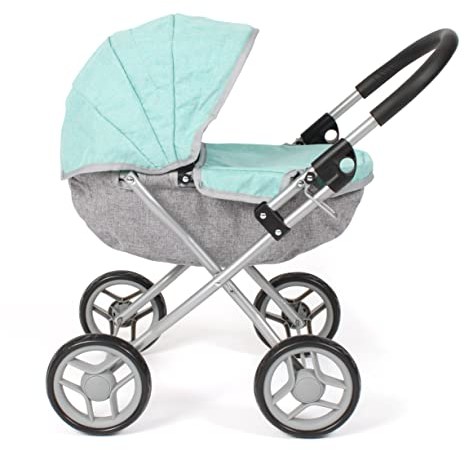 Bayer Chic Wózek dla lalek Lilli, dla lalek dla niemowląt do ok. 41 cm, Melange Mint 550-30